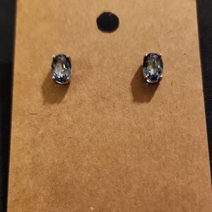 Elegant Blue Stud TANZANITE Earrings